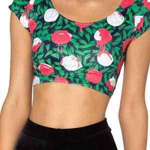 Blackmilk Clothing Roses Red Crop Top